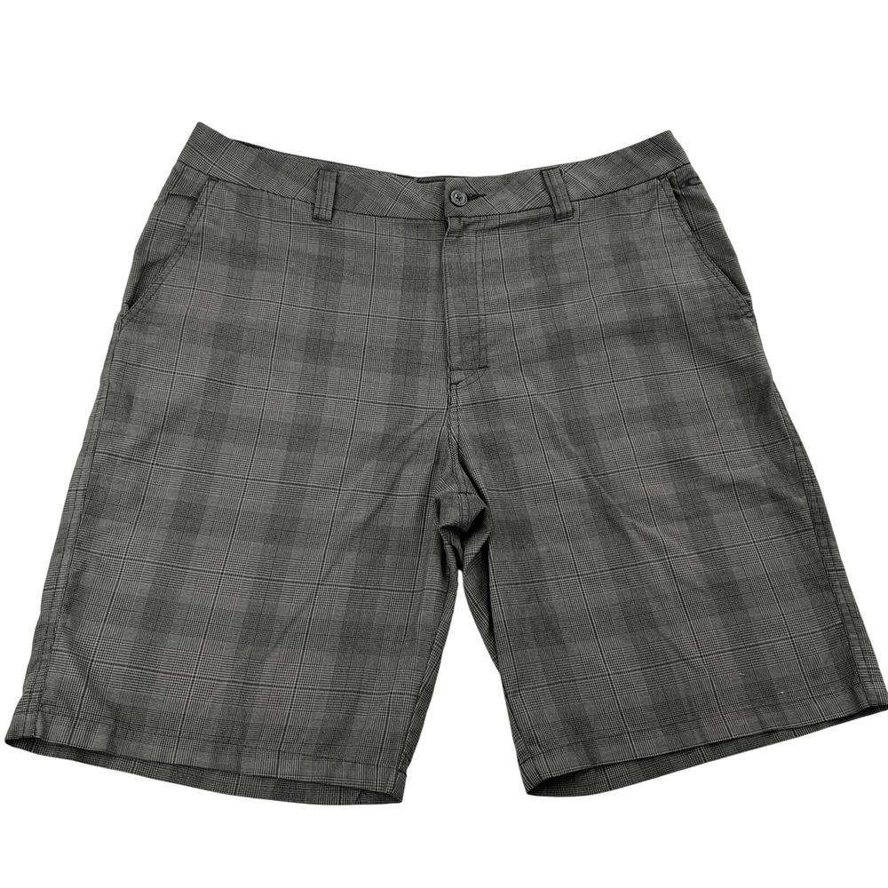 O'Neill Plaid Hybrid Walk Shorts 38 Grey Men Surf Golf Chino Casual Stretch